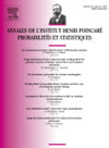 ANNALES DE L INSTITUT HENRI POINCARE-PROBABILITES ET STATISTIQUES雜志封面